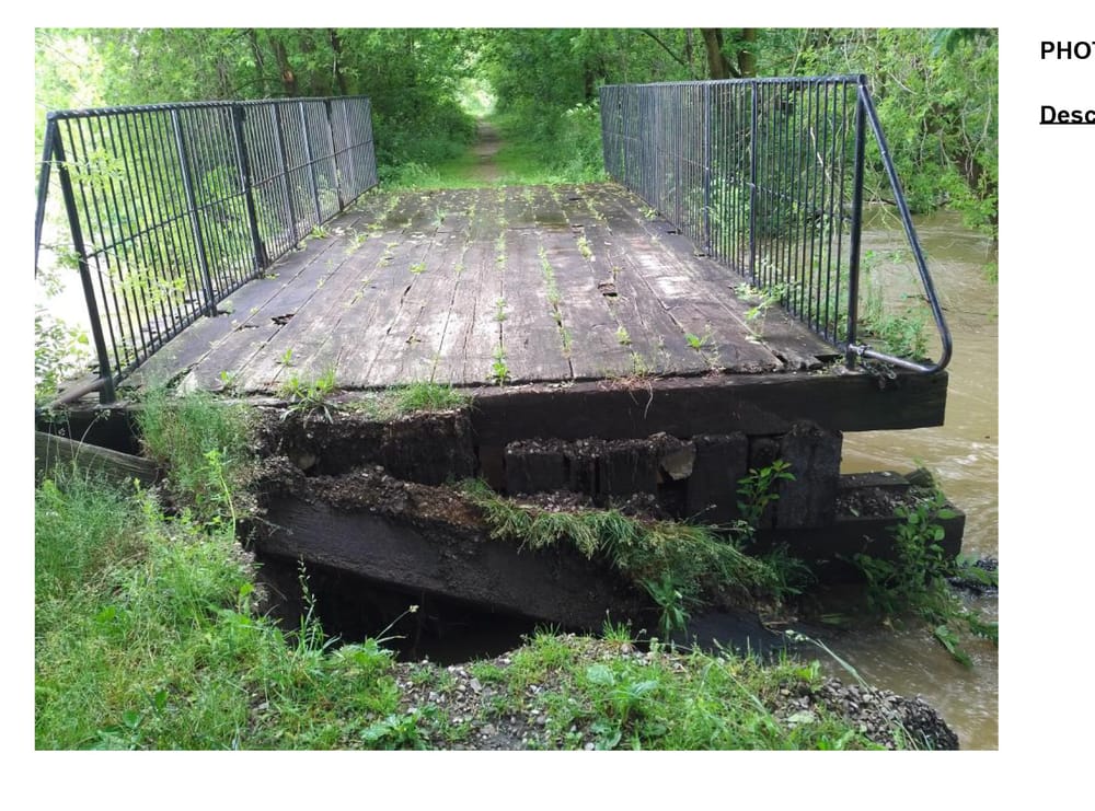 Town opts not to replace trail bridge post image