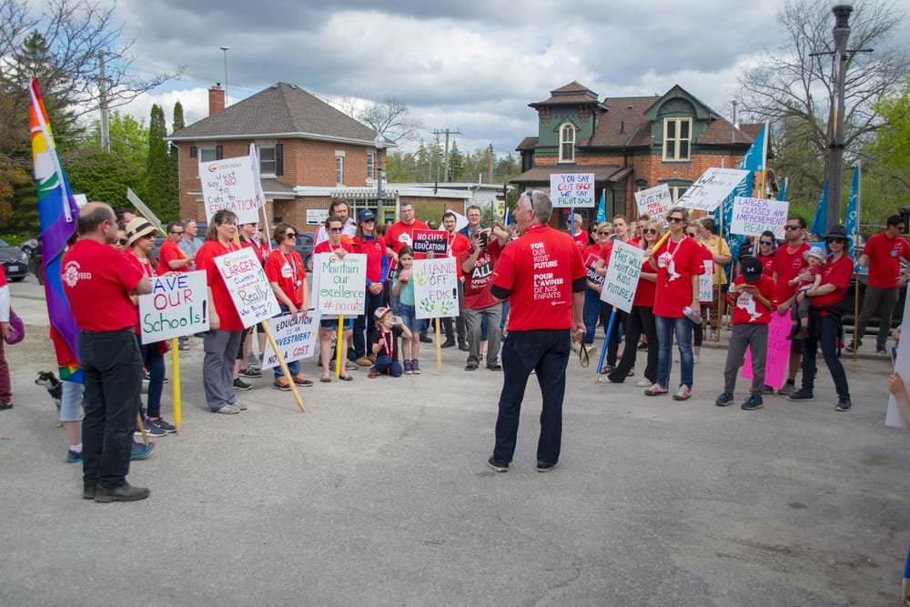 County education representatives rally against government cuts to education post image