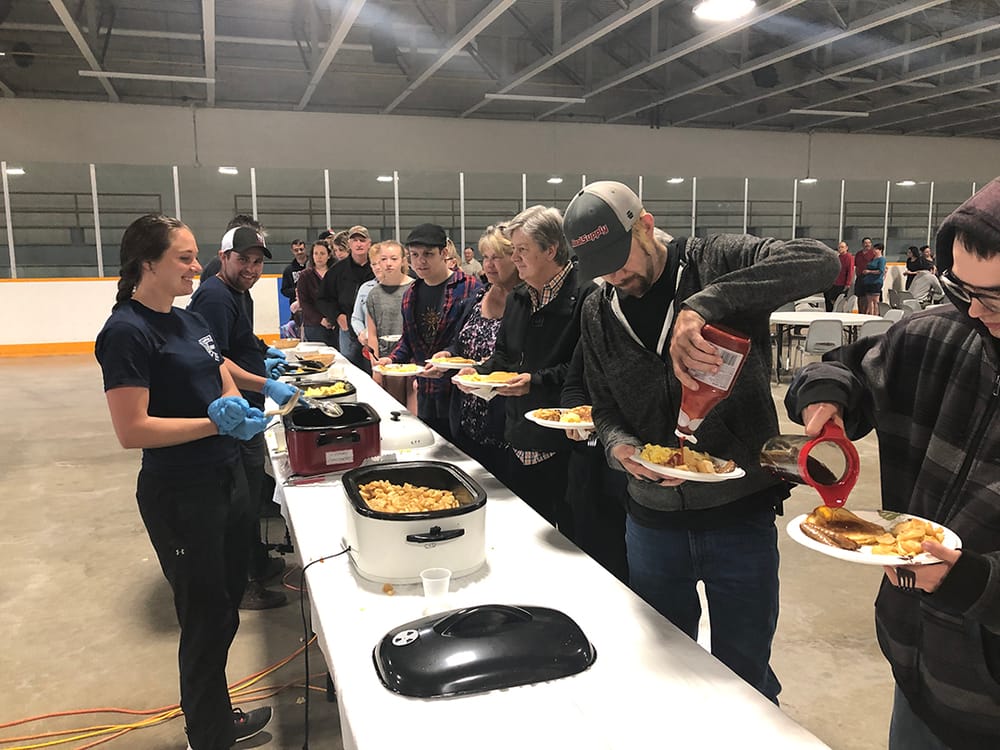 Minto firefighters from Harriston Fire Station served up breakfast post image