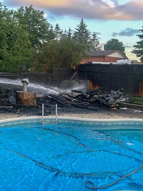 Early morning shed fire caused $25,000 to $30,000 in damage post image