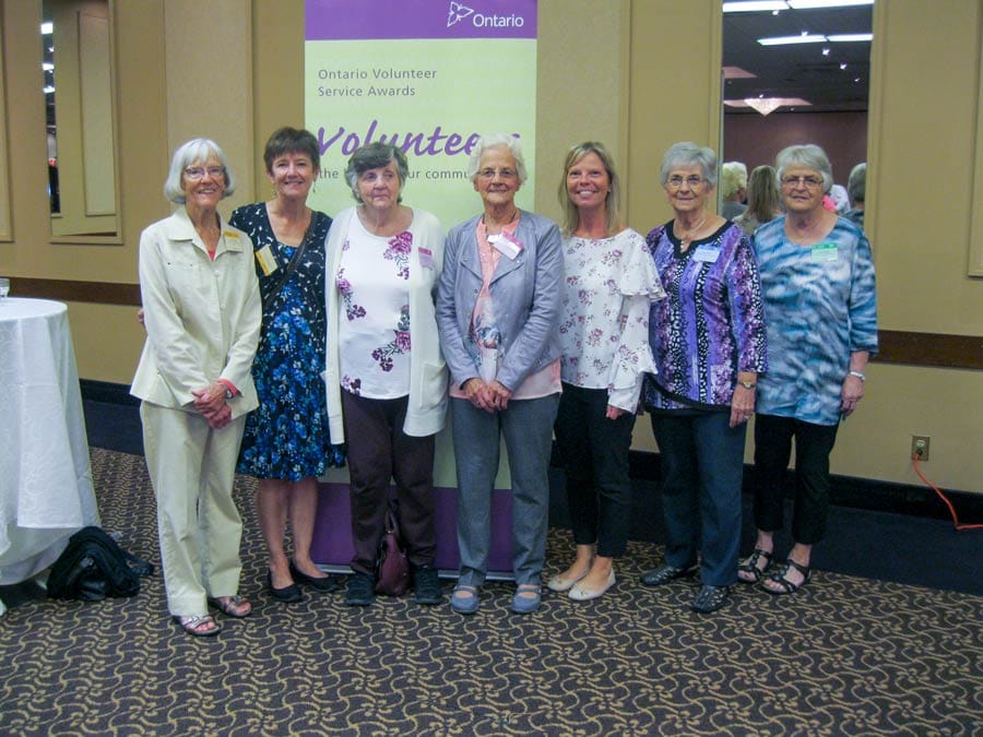 Six Wellington Terrace volunteers receive Ontario Volunteer Service pins post image