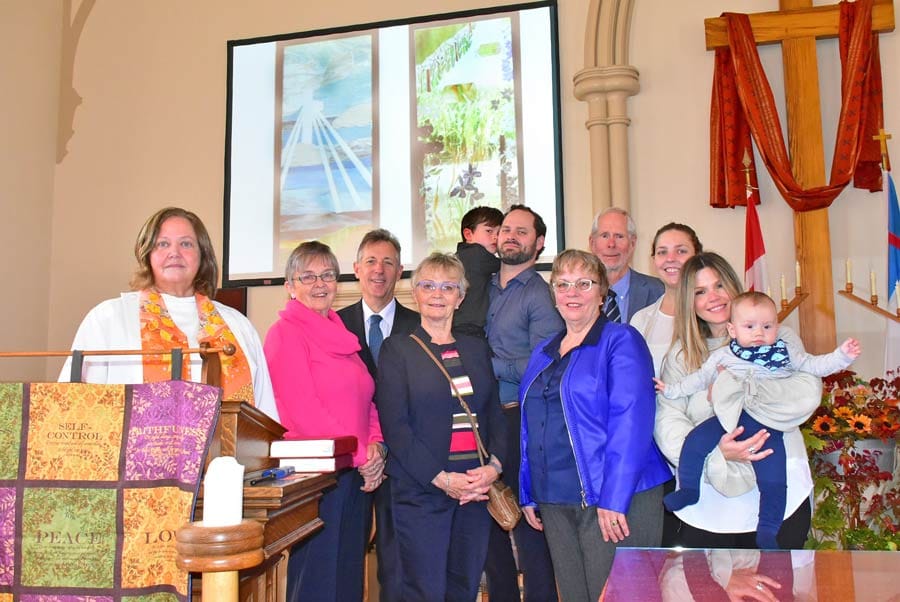 Barrie Hill United Church held a dedication for new church windows post image