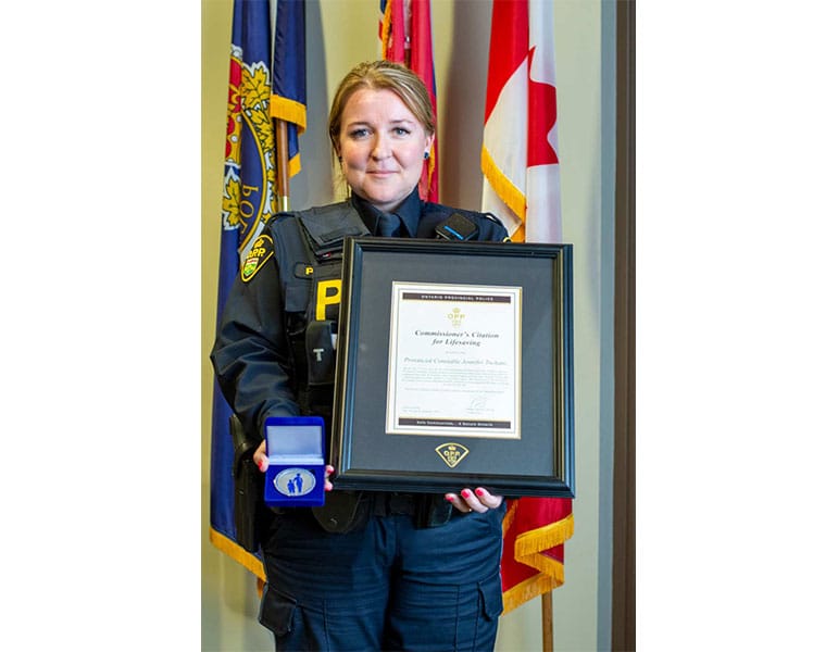 Wellington County OPP provincial constable saved a life; helps youth post image