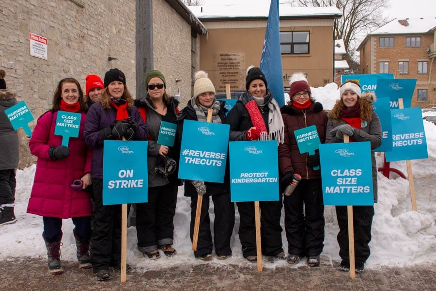 Mount Forest and Arthur teachers picketed in Fergus on Jan. 21 post image