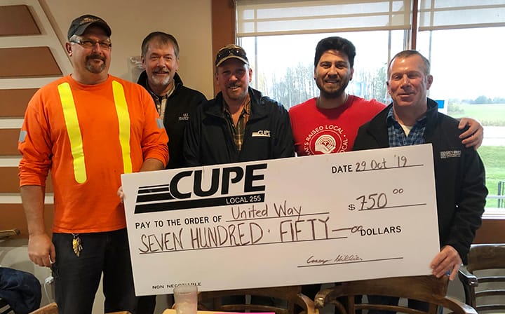 CUPE members donate $100,000  to communities across wide region post image