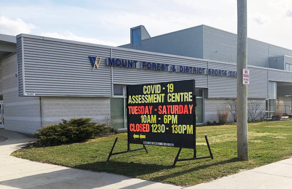 Mount Forest COVID-19 assessment centre tested 70 people in first week post image