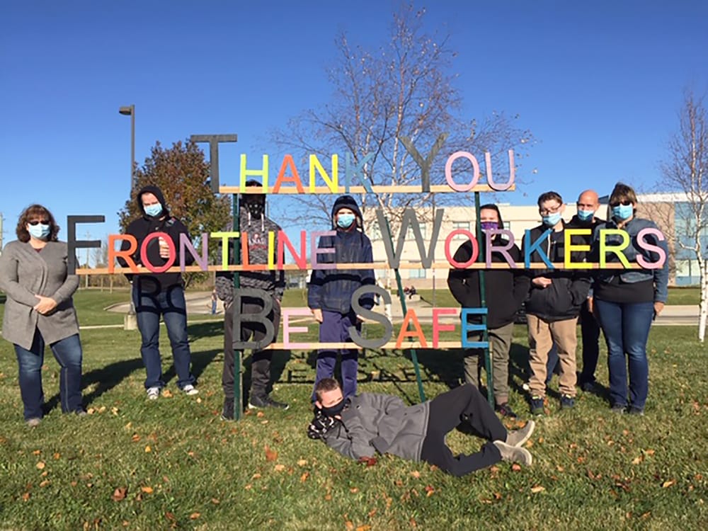 WHSS students install 'message of gratitude, respect to frontline workers' post image