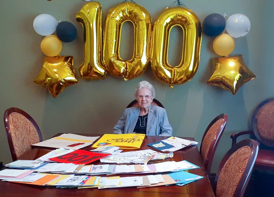 Local woman receives over 200 cards for her 100th birthday post image