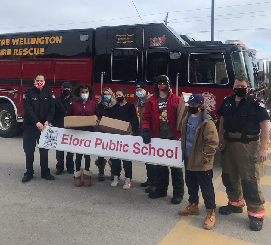 Centre Wellington firefighters make candy cane deliveries to local schools post image