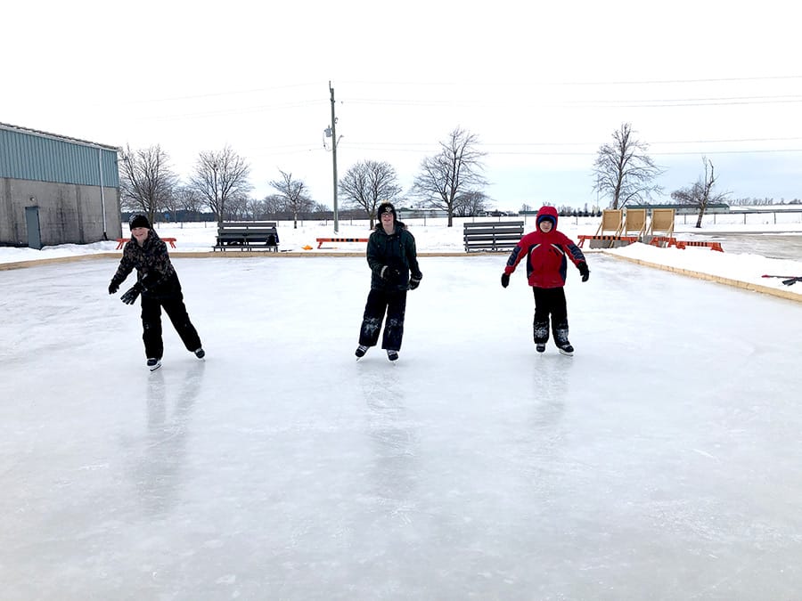 Rink racers enjoy the outdoor rink at PMD arena post image