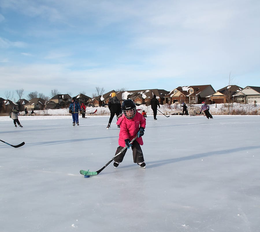 Skaters of all ages enjoying outdoor rink at Southridge Park post image
