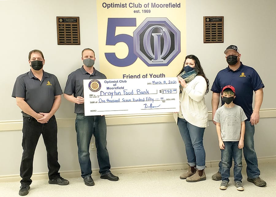 Optimist Club of Moorefield make donation to Drayton Food Bank post image