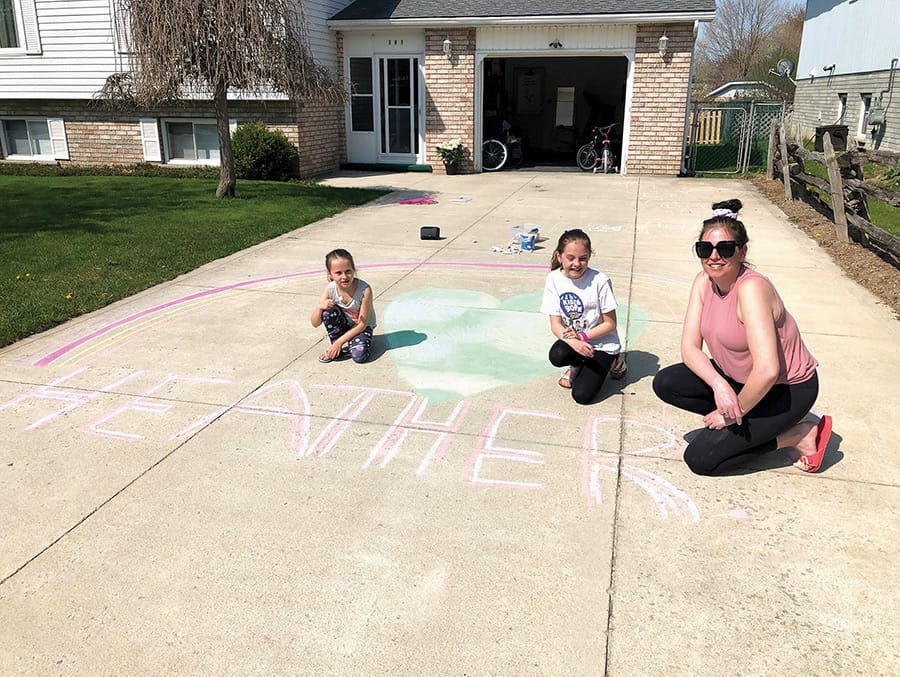 Mount Forest residents Chalk It Up in memory of Heather Aitken post image