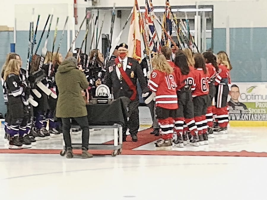 Grand River Mustang's Remembrance Day Classic honoured veterans post image