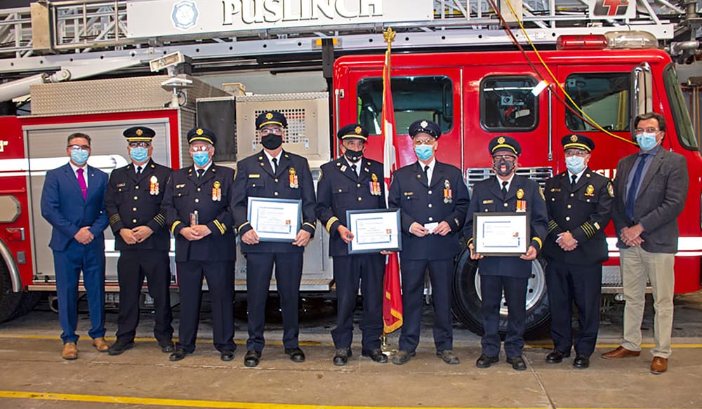 Puslinch Township recognizes long-serving volunteer firefighters post image