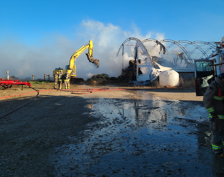 Fire services respond to coverall shed fire in Wellington North post image