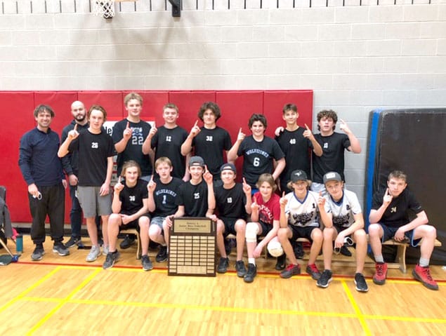 Wellington Heights junior boys volleyball win gold in District 4 championship post image