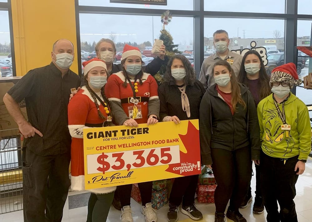 Giant Tiger staff make donation to Centre Wellington Food Bank post image