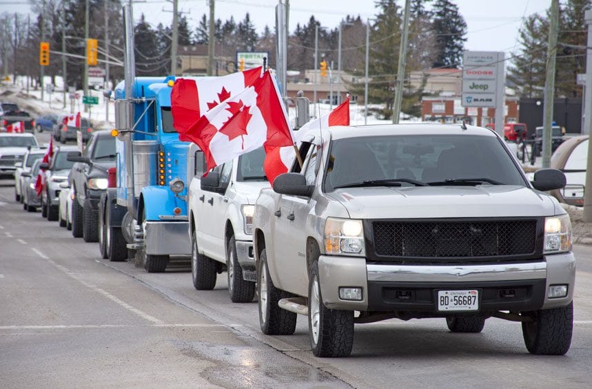 'Freedom Convoy' rolls through Centre Wellington post image