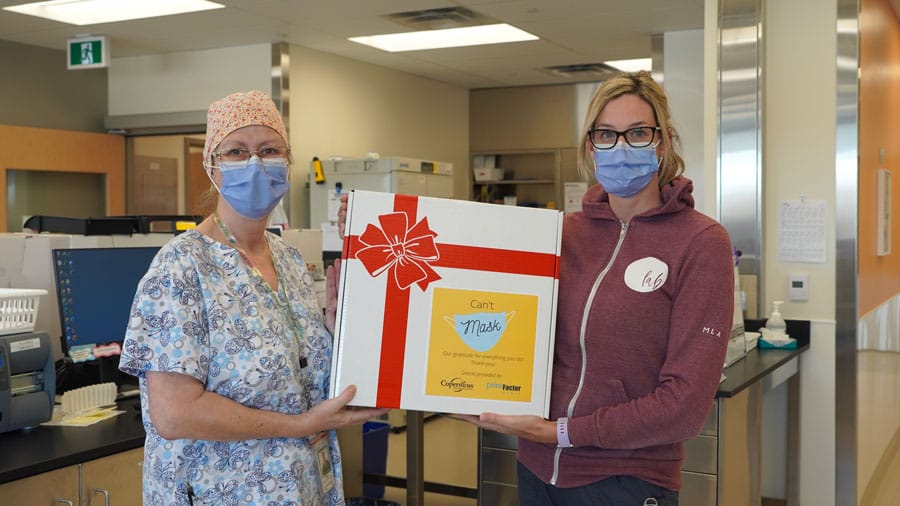 Local businesses donate to create snack boxes for local hospital staff post image