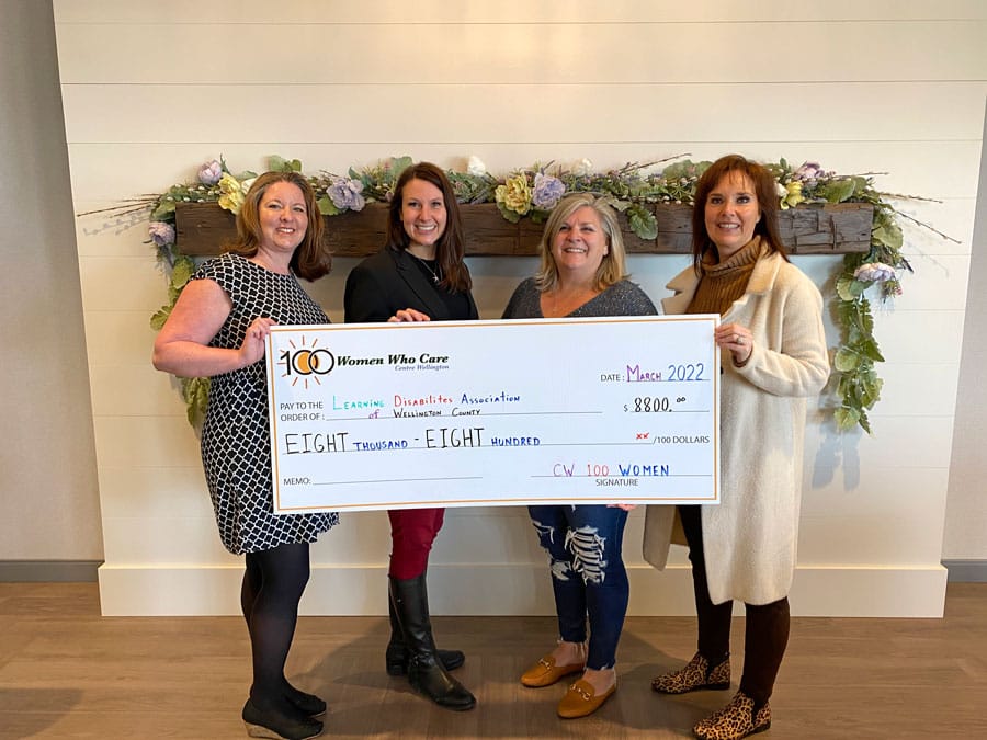 100 Women Who Care Centre Wellington donate $8,800 to Learning Disabilities Association of Wellington County post image