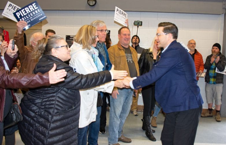 Conservative leadership candidate Pierre Poilievre draws a crowd in Fergus post image