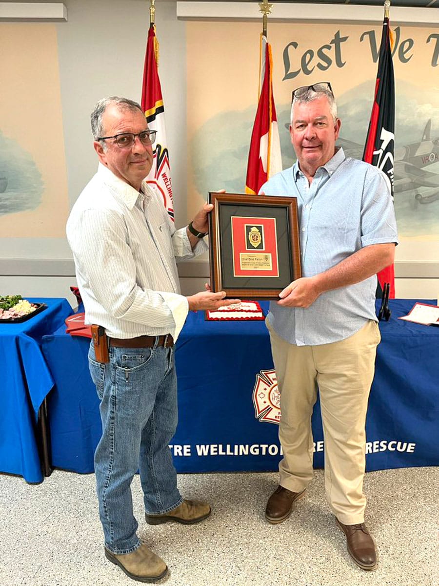 Belated retirement event honoured former CW fire chief Brad Patton post image