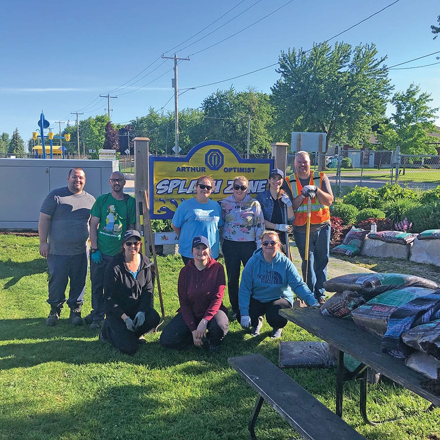 Arthur Optimist Splash Pad gardens get refresh from All Treat Farms post image
