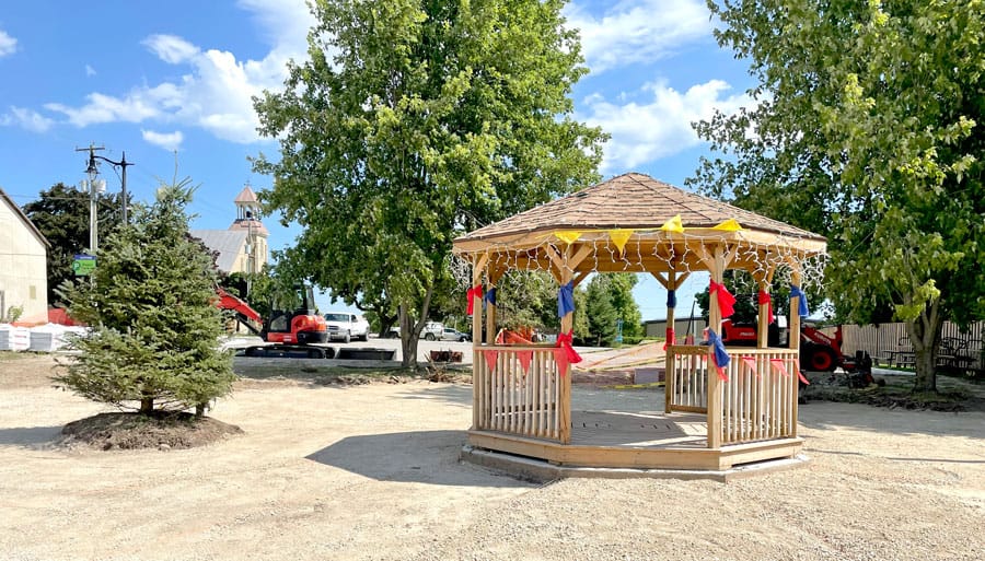 Work continues on Clifford's Rotary Celebration Square post image