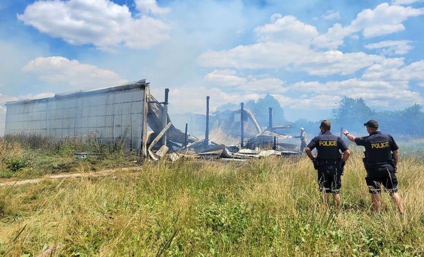 Workshop consumed by fire in Puslinch post image