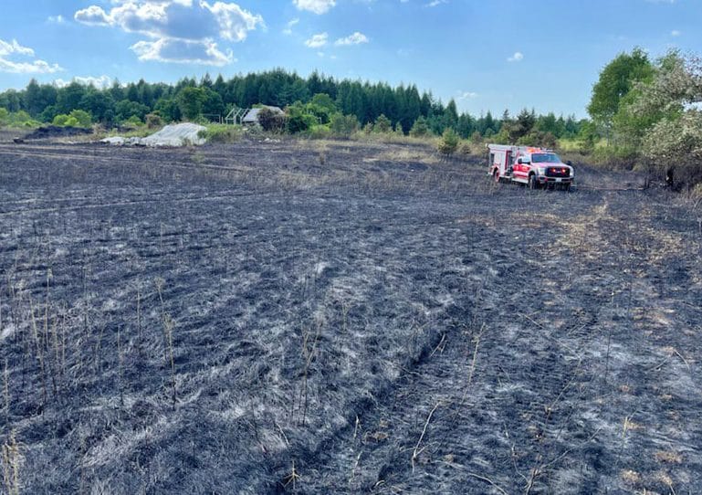 Another grass fire in Puslinch - but no burn ban yet post image