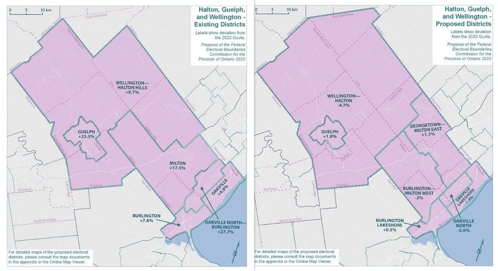 New federal electoral riding boundary proposed for Wellington-Halton Hills post image
