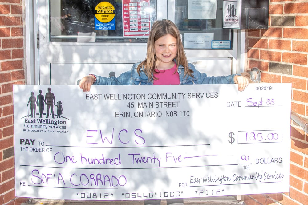 Local girl raises funds for East Wellington Community Services post image