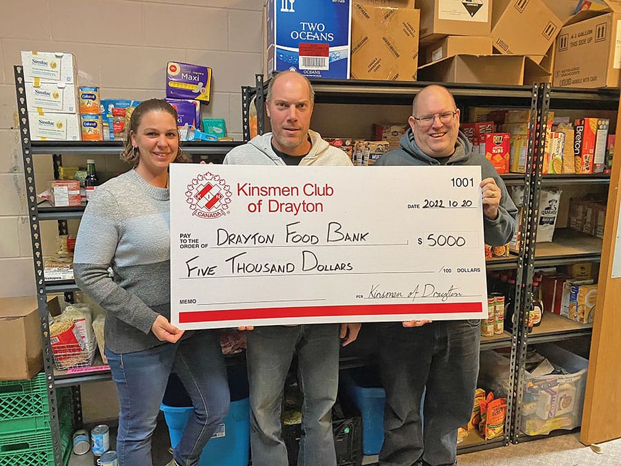 Drayton Kinsmen, Kinettes make two sizeable donations post image
