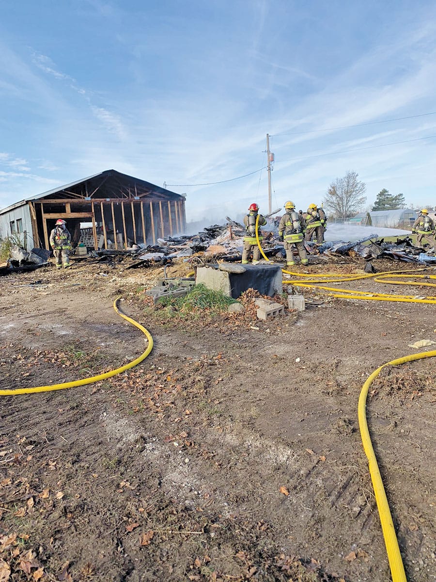 Small shed fire knocked down quickly post image