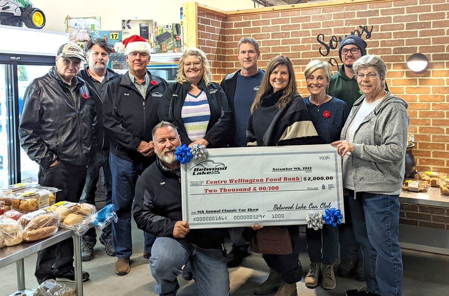 Belwood Lake Car Club donates $2,000 to Centre Wellington Food Bank post image