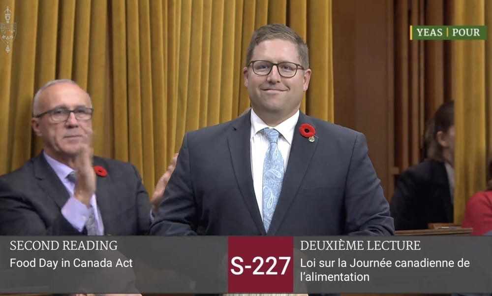 Food Day Canada Act passes second reading in House of Commons post image