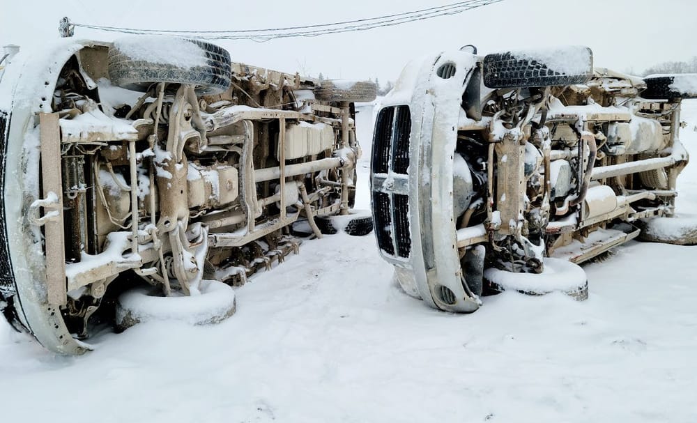 Vehicles flipped over during catalytic converter thefts post image