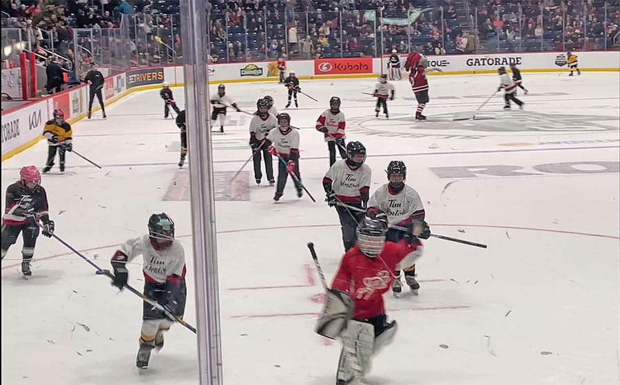 Elora-Fergus Edge Fun3 take the ice at Guelph Storm game post image