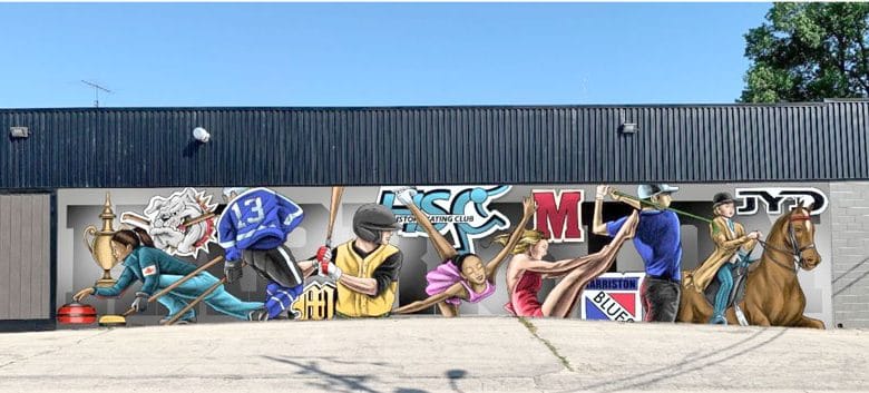 Sports-themed mural to adorn Harriston building post image