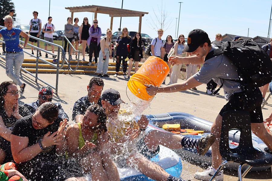Centre Wellington District High School “soak a teacher” in support of the Canadian Cancer Society Relay For Life post image