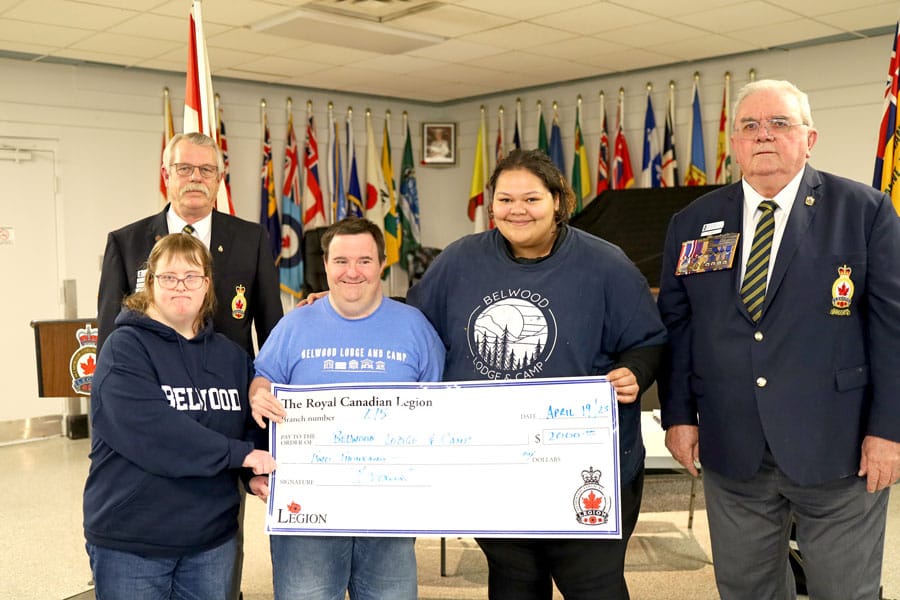 Royal Canadian Legion presents donation to Belwood Lodge and Camp post image