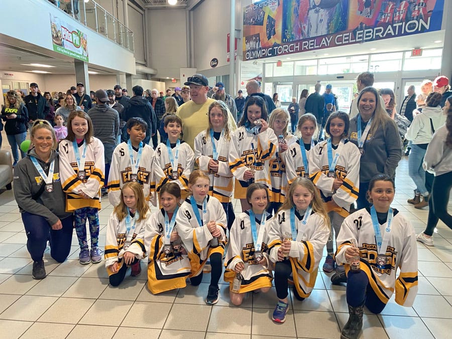 Elora Fergus Edge Ringette Fun 3 White (Halls) team wins silver in Kitchener tournament post image
