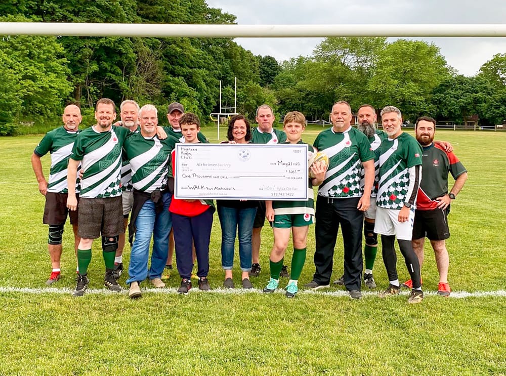 Alzheimer Society receives donation from Fergus Highland Rugby Club post image