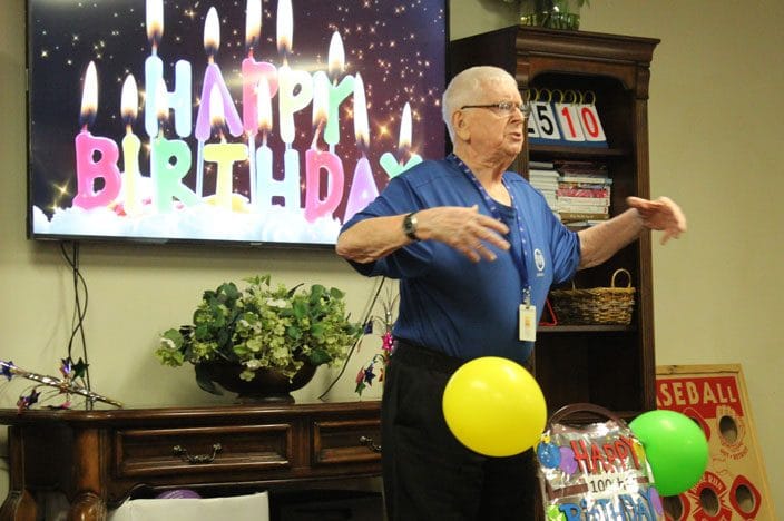Inspirational centenarian teaches exercise class on his 100th birthday post image
