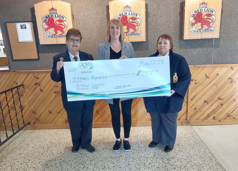 Arthur Legion donates to Groves Memorial Community Hospital post image