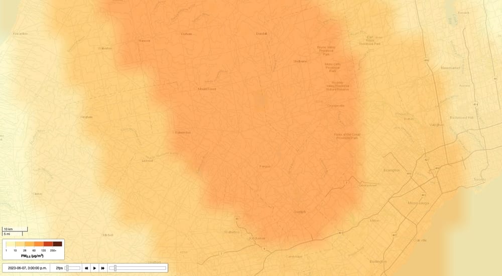 Environment Canada issues air quality alert for Wellington County post image