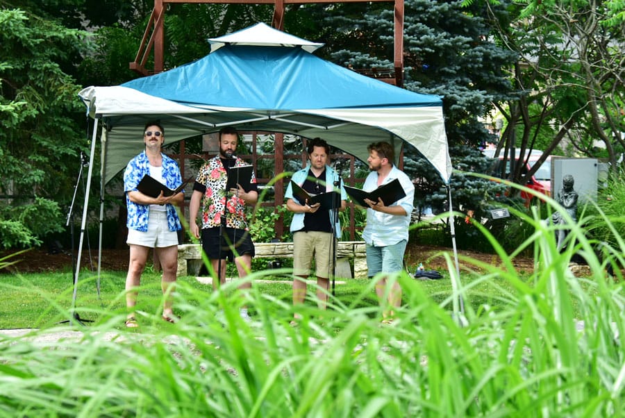 Elora Singers members perform as "Beardatones" in Elora post image