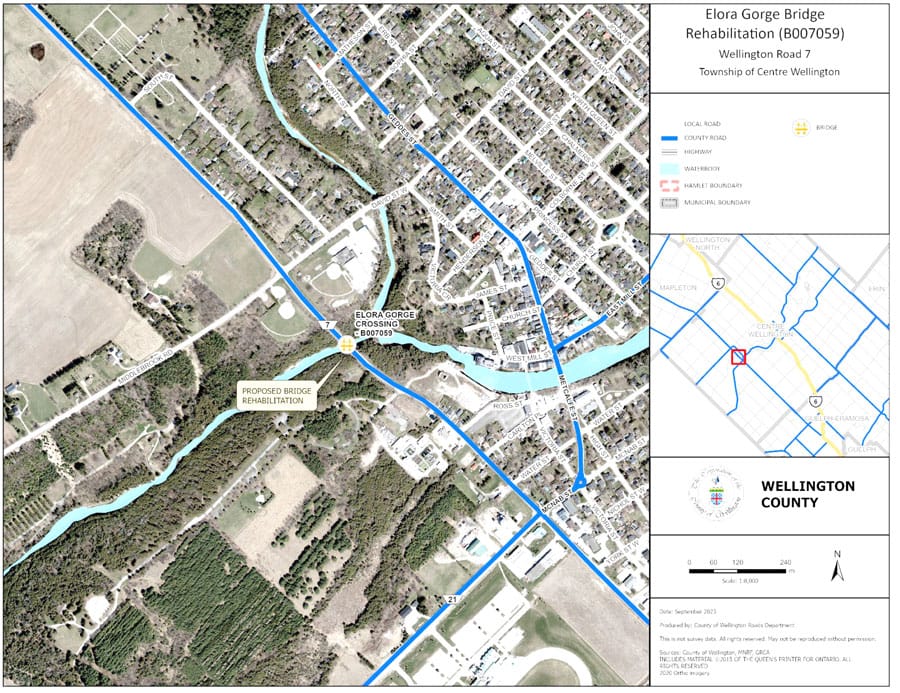Bridge rehabilitation on Elora Gorge Bridge set to begin Oct. 16 post image