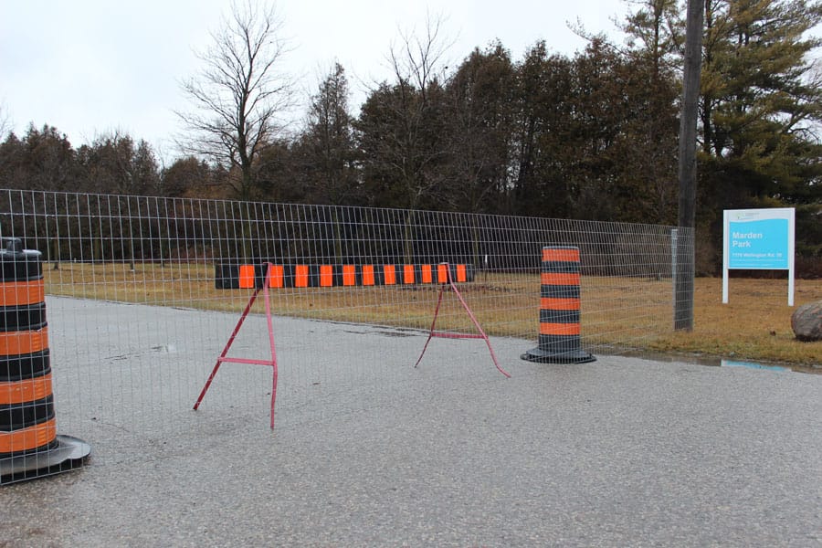 Marden Park parking lot closed for winter post image